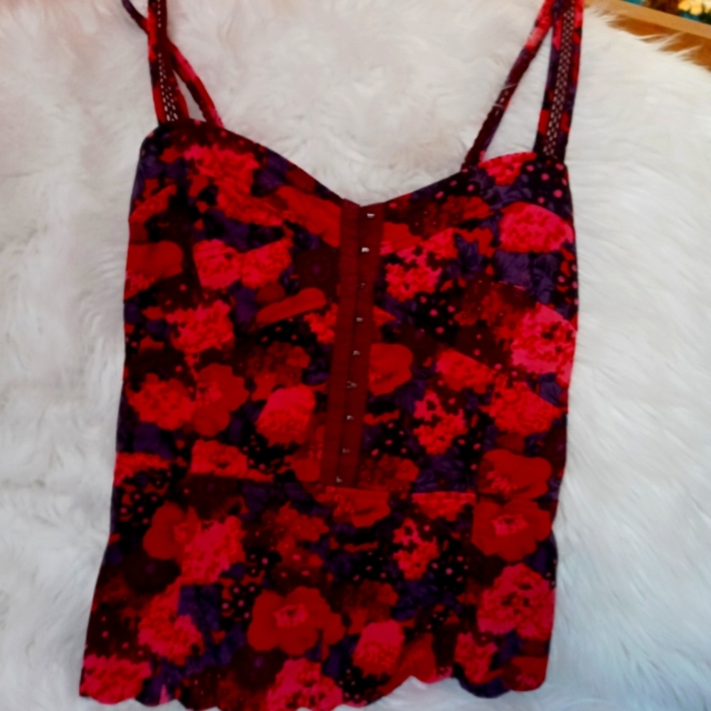 FREE PEOPLE Floral Bustier 12